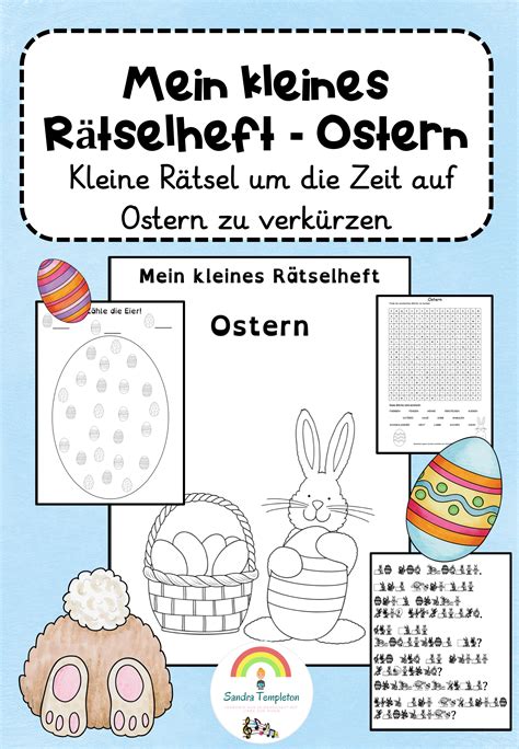 Materialpaket Rätselheft Ostern Flipbook Ostern Satzglieder Und Describing A Picture Ideal