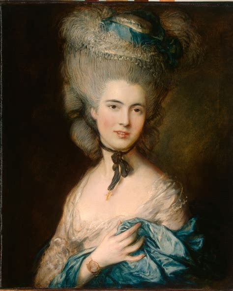Thomas Gainsborough Lady In Blue Oil Painting Reproduction