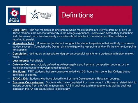 Ppt Lone Star College System Pathway Connection → Entry → Progress →