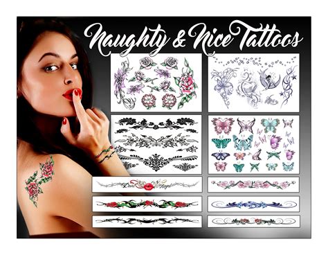 Buy Temporary Tattoo Factory Tramp Stamp Naughty And Nice Tattoos Long Lasting Sexy Realistic