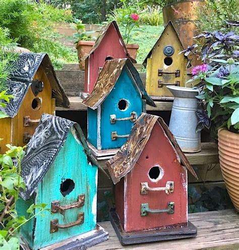 Shop wayfair for all the best decorative bird houses & cages. Barn Wood & Tin Rustic Birdhouses | Bird house kits ...