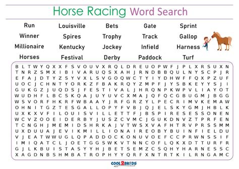 Printable Horse Word Search Cool2bkids