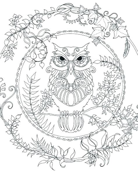 Detailed Owl Coloring Page For Adults Coloringrocks