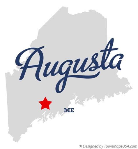 Map Of Augusta Me Maine