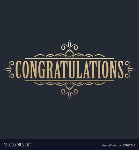 Golden Congratulations Card Royalty Free Vector Image