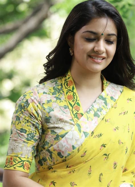 Keerthi Suresh Stylish Blouse Design Trendy Blouse Designs Cotton