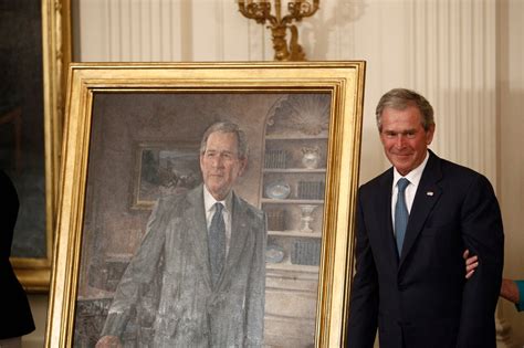 Wisecracks In White House As Bush Portrait Is Unveiled The New York Times