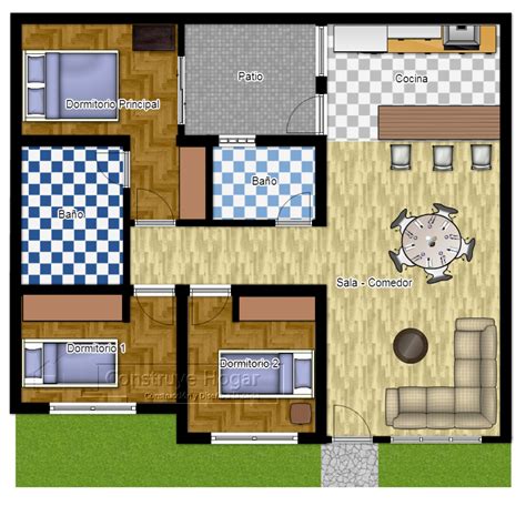 Plano De Casa Cuadrada Modelos Construye Hogar