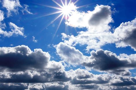 รูปภาพ ขอบฟ้า เบา เมฆ ดวงอาทิตย์ แสงแดด ดาว ตอนกลางวัน Cumulus