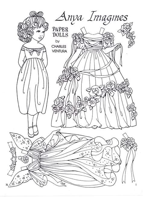 Anya Imagines By Charles Ventura Paper Doll Printed These As A Birthday Present Colouring Pages