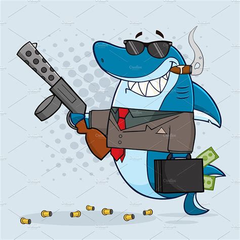 See more ideas about cartoon, gangsta, cartoon characters. Smiling Shark Gangster Character ~ Illustrations ...