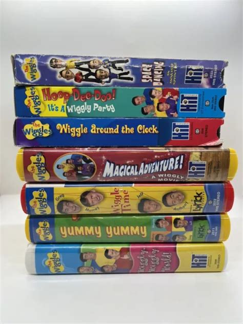 LOT OF The Wiggles VHS Tapes Space Dance Yummy Hoop Dee Doo Wiggle Time PicClick