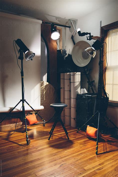 Empty Photography Studio With Lighting Gear By Stocksy Contributor