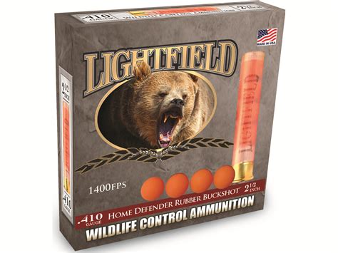 lightfield wildlife control less lethal ammo 410 bore 2 1 2 rubber