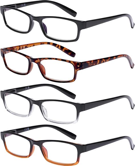 buy doovic 4 pack blue light blocking reading glasses anti eyestrain stylish classic style