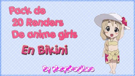 Pack De 20 Renders De Anime Girls En Bikini By Maymugilee On Deviantart