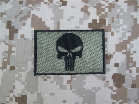 Specwarfare Airsoft Warrior Punisher Skull Navy Seal Velcro Patch Od