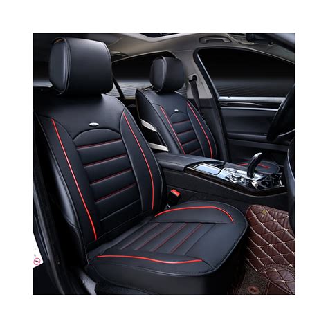Black Smoothcomfortable Leather Suv Car Seat Cover For Front Seat