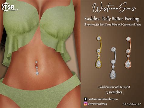 The Sims Resource Goddess Belly Button Piercing