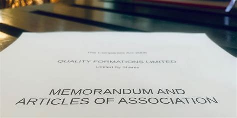 Malaysia mas football association of malaysia. Memorandum and articles of association for UK limited ...