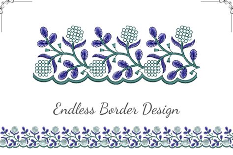 Intricate Floral Border · Creative Fabrica