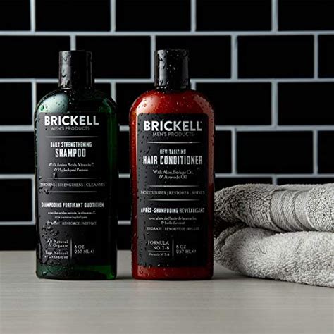 Brickell Mens Daily Revitalizing Hair Care Routine Shampoo And