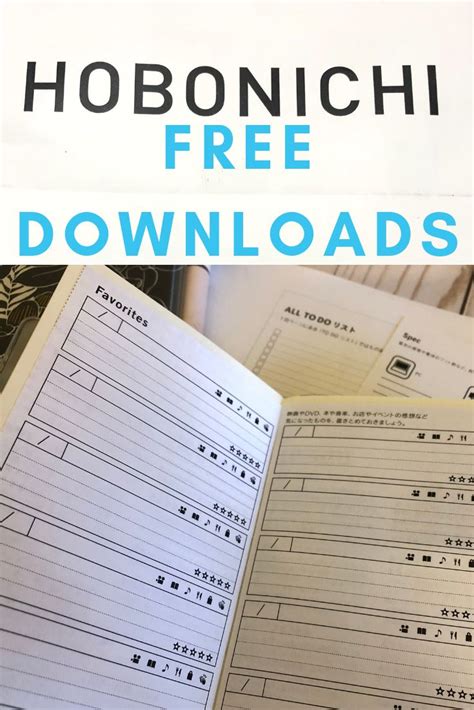 Free Hobonichi Weeks Printables
