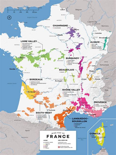 France Wine Map France Wine Country Map Western Europe Europe