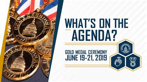 2019 Gold Medal Ceremony Schedule Congressional Award