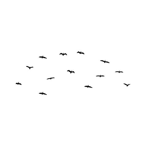 Black Flying Birds Vector Illustration Flying Birds Bird Vector