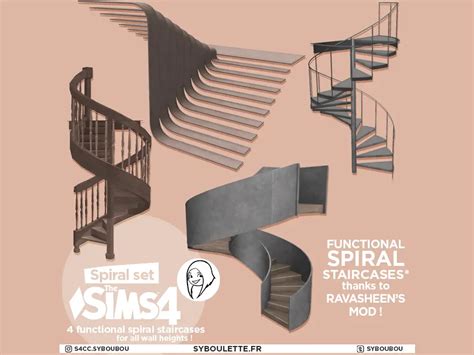 Spiral Stairs Cc Sims 4 Syboulette Custom Content For The Sims 4