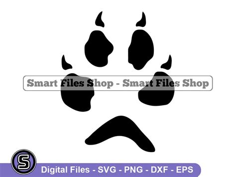 Fox Footprint SVG, Fox Svg, Footprint Svg, Footprint Dxf, Footprint Png