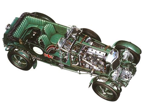 Bentley 4½ Litre Cutaway Drawing in High quality