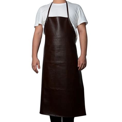 Leather Cooking Baking Aprons Waterproof Oil Proof Kitchen Apron Restaurant Aprons For Women
