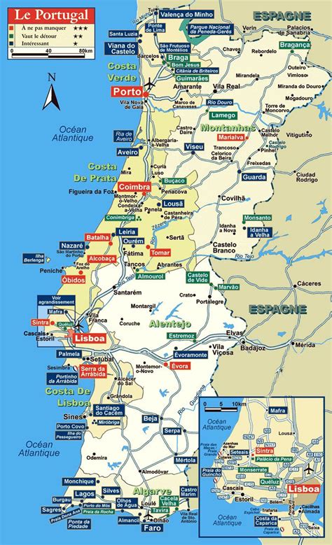 Die detaillierte karte von portugal mit regionen oder staaten und städten, hauptstädten. Karten von Portugal | Karten von Portugal zum ...