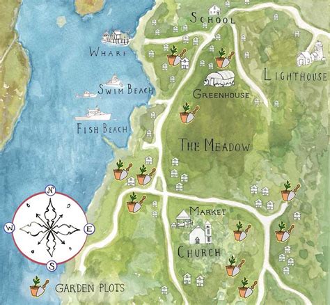Monhegan Garden Map Island Journal