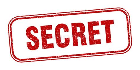 Secret Stamp Secret Square Grunge Sign Stock Vector Illustration Of