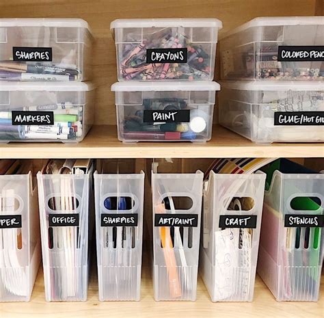 Clear Bins And Labels Are The Simplest Way To Organize Office Supplies