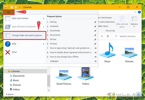 How To Open File Explorer Folder Options In Windows 10 Winbuzzer Gambaran