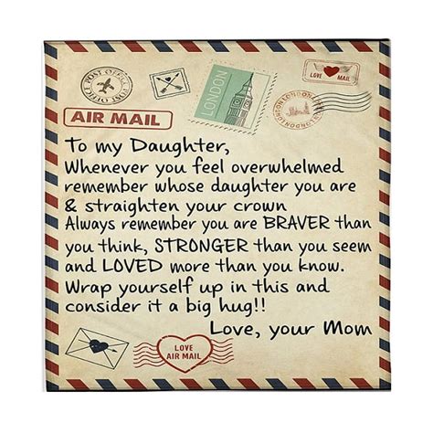 Blanket Love Letter To My Daughter From Mom Accessorwise