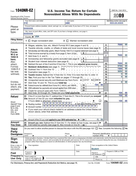 Information about schedule c (form 1040), profit or loss from business (sole proprietorship), including recent updates, related forms, and instructions on how to file. 1040 Ez Nr Form Example | 1040 Form Printable