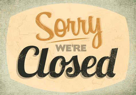 Office Closed Sign Template
