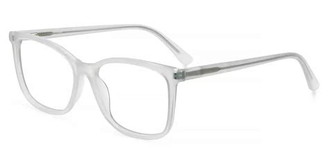 Z1001 Rectangle White Eyeglasses Frames Leoptique