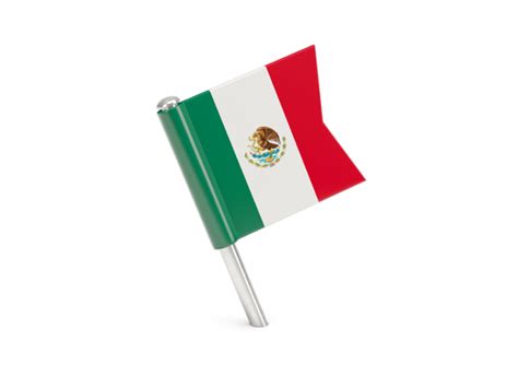 Square Flag Pin Illustration Of Flag Of Mexico