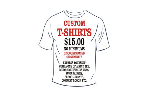 Custom Vinyl Printed T Shirts No Minimums