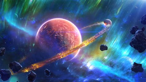 82825 Planet Space Nebula Digital Art 4k Wallpaper