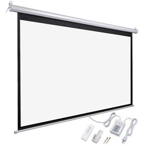 92 169 Motorized Electric Projector Projection Screen 80x45 Remote Control 1 Foods Co