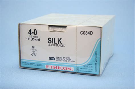 Ethicon Suture C084d 4 0 Silk Black 8 X 18 Tf Taper Cr8 8