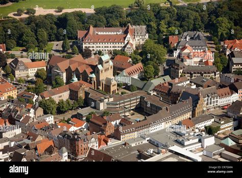 Aerial View Cathedral Minden Minden Luebbecke North Rhine