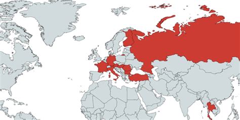 Map Of All Countries England Has Invaded